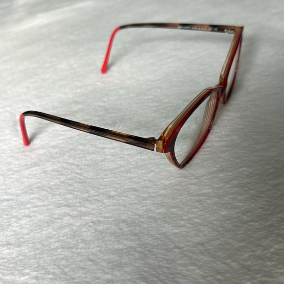 Lafont Women’s EyeGlasses - Frames Only Brillante 6060 51 Red, Brown Eye Glasses - Picture 6 of 16